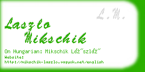 laszlo mikschik business card